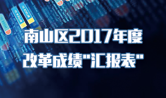 南山区2017年度改革成绩“汇报表”