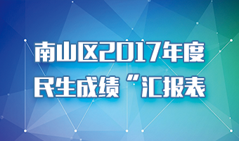 南山区2017年度民生成绩“汇报表”