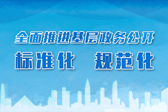 全面推进基层政务公开标准化规范化